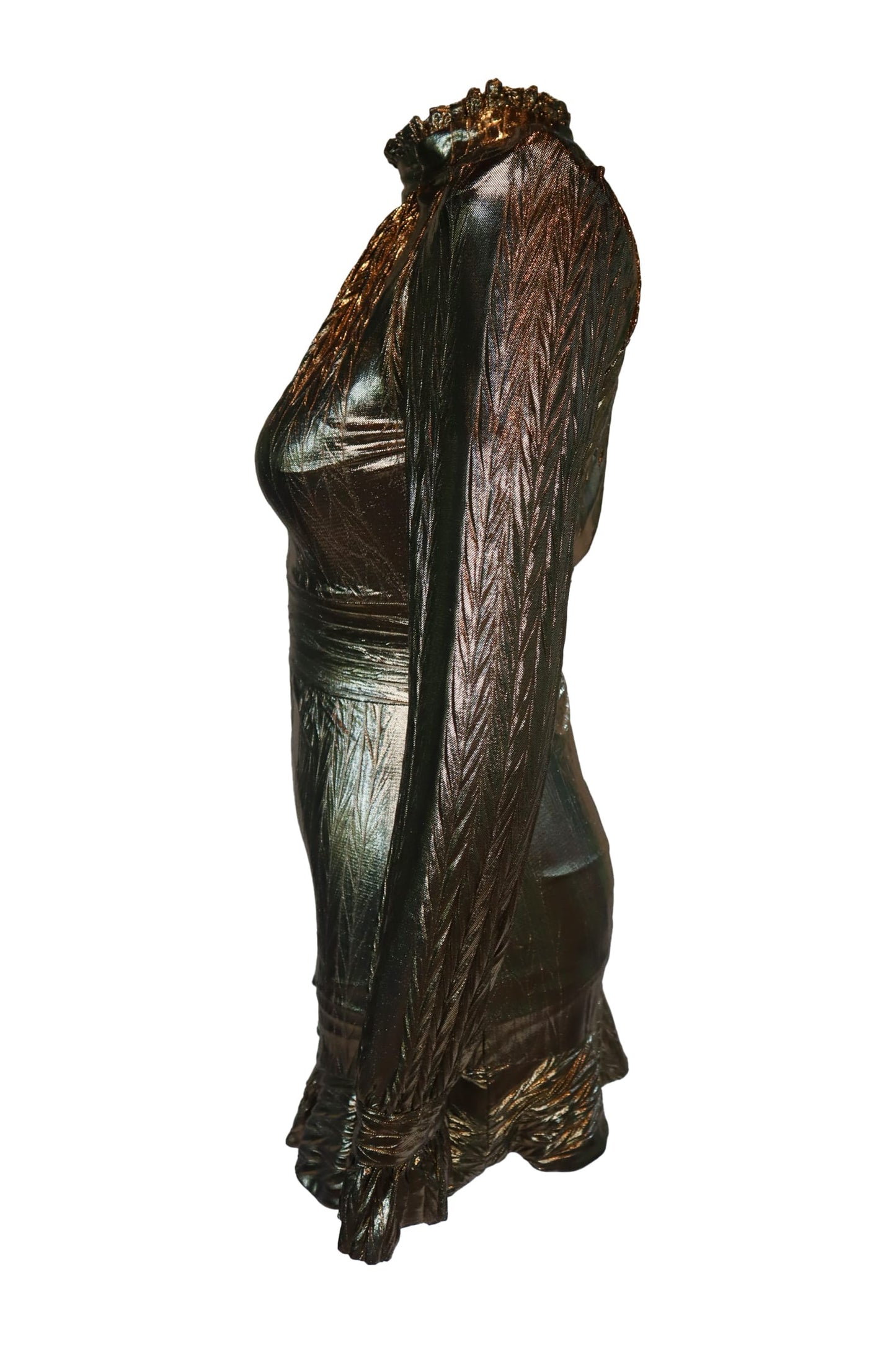 Raissa Vanessa Metallic Gold Dress