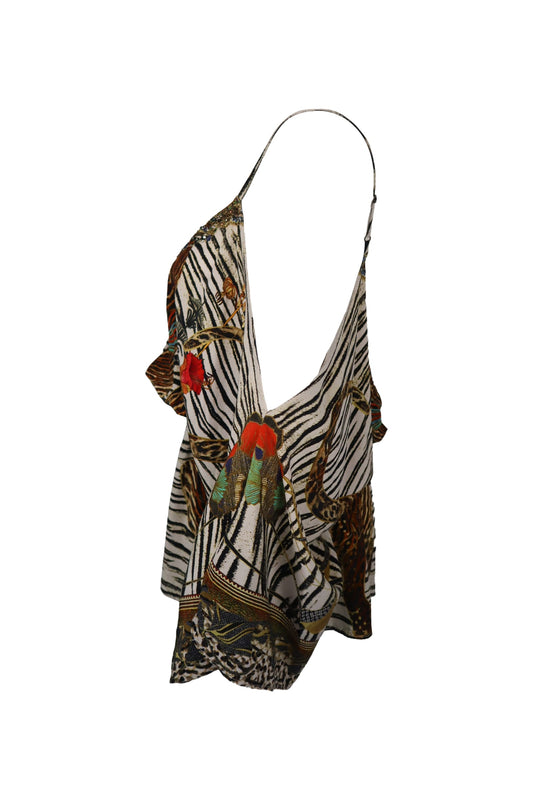 Camilla Zebra Beachwear Romper