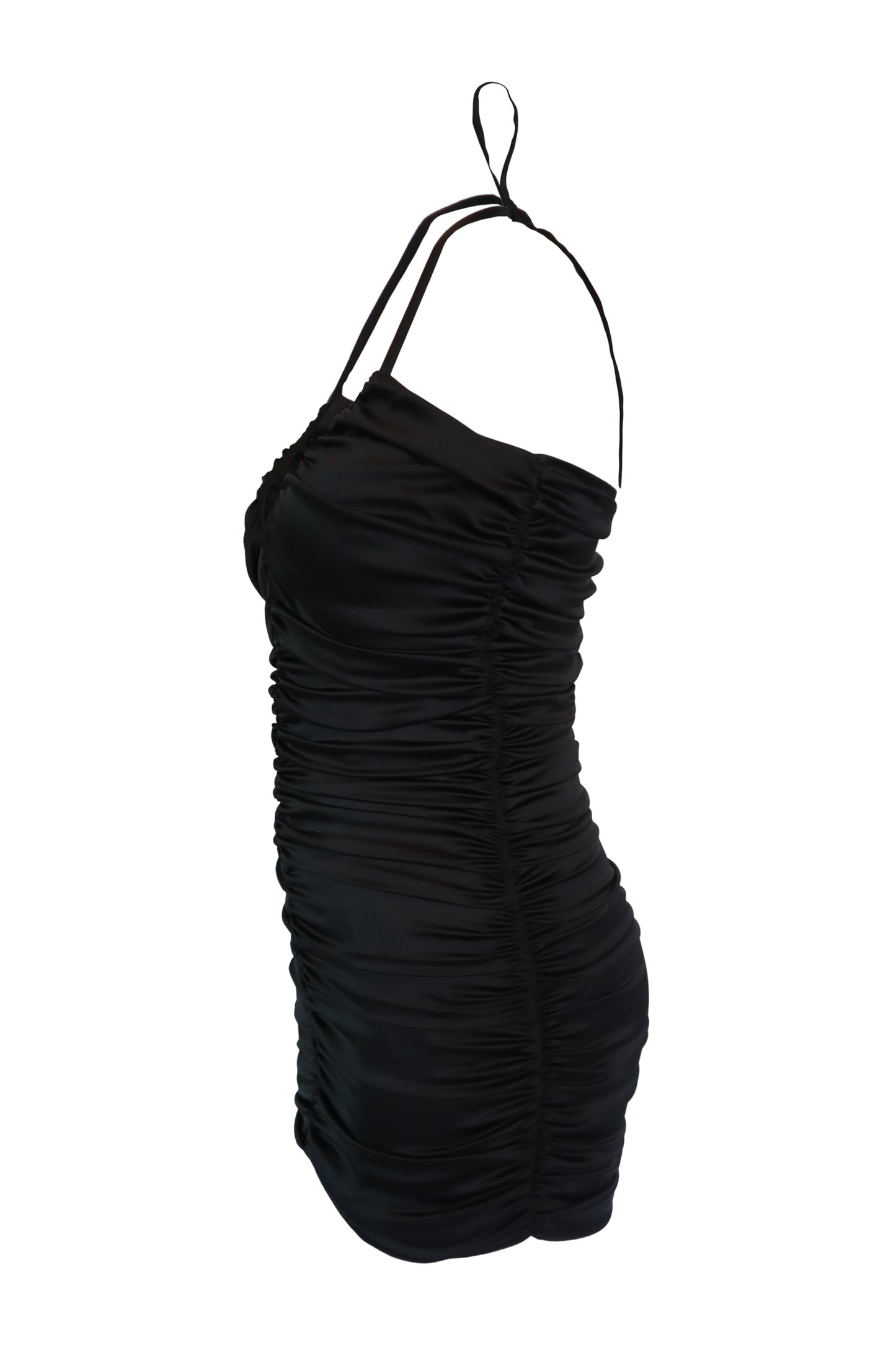 Naia Ruched Black Dress