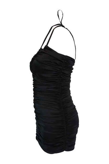 Naia Ruched Black Dress