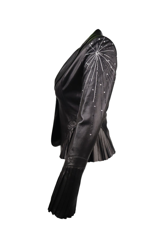 Punto Leather Beaded Jacket