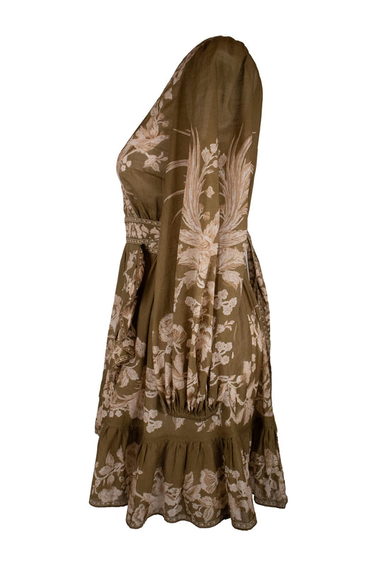 Zimmerman Green V Neck Dress