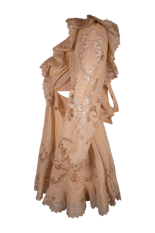 Zimmerman Ruffled Embroidered Dress