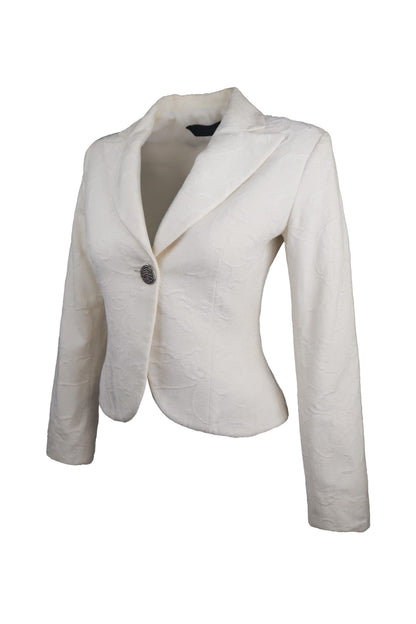 Imperial White With Patterns Jacket Blazer